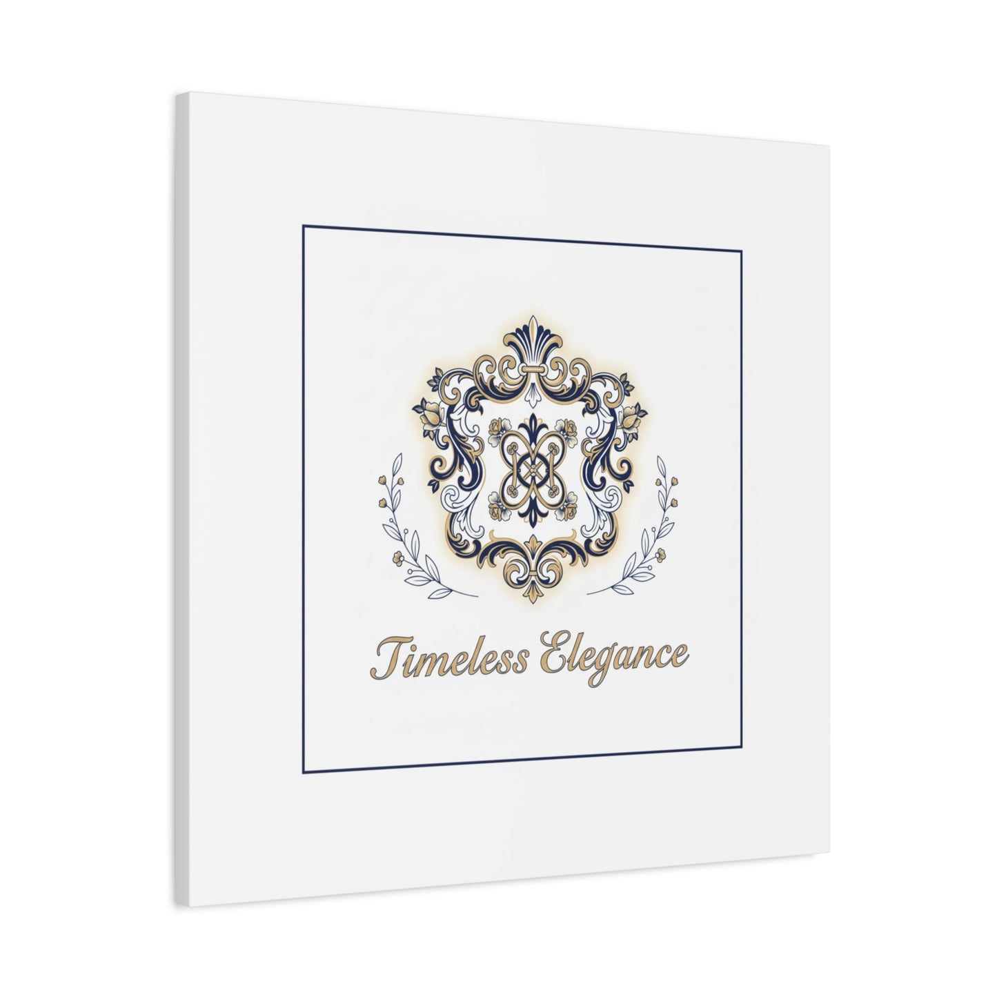 Ornate Brooch Emblem Canvas | Vintage Formalwear Accents, Baroque Print