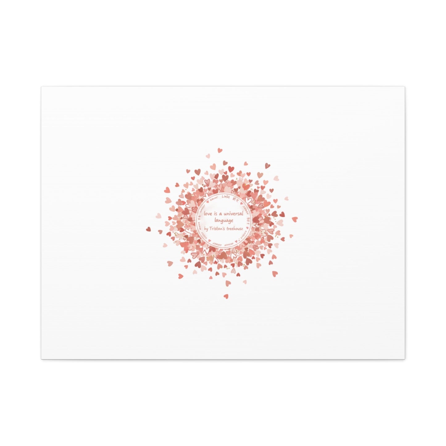 Tiny Heart Confetti Canvas | Matte Stretched Wall Art