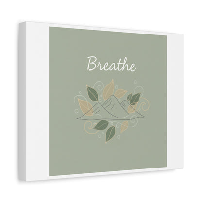 Breathe Mountain Line Canvas | Nature Symbols, Minimal Forest Wall Art