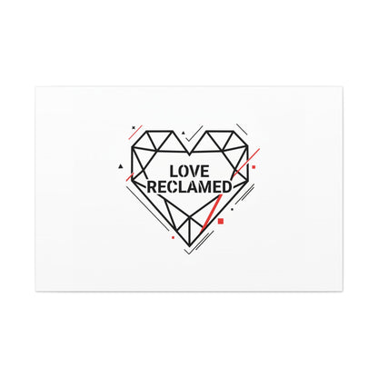 Love Reclaimed Canvas | modern heart design, minimalist love icon