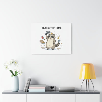 Kings of the Trash Canvas, Raccoon Doodle | Trash Panda, Goofy Critter Art
