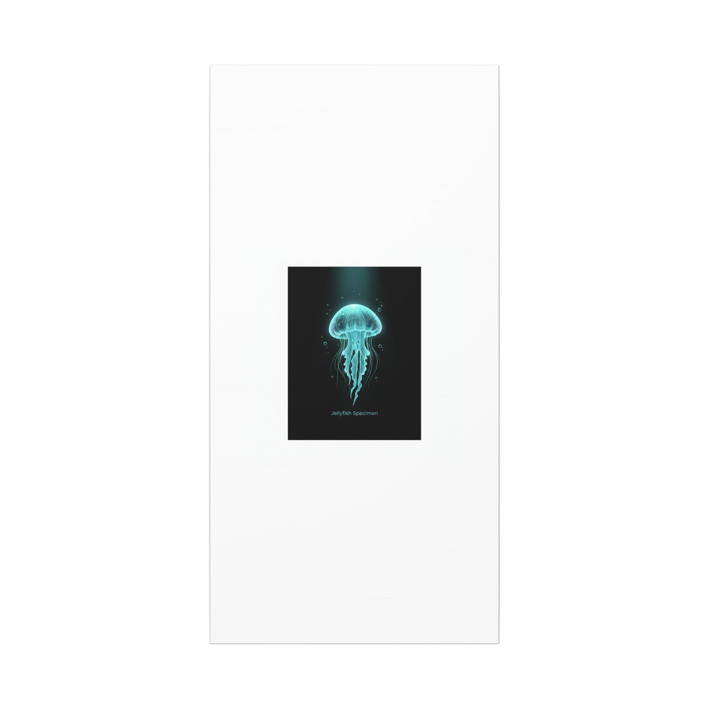 Bioluminescent Jellyfish Art Canvas | Deep Sea Aesthetic, Neon Glow