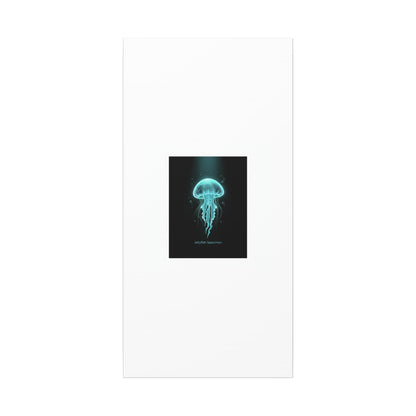 Bioluminescent Jellyfish Art Canvas | Deep Sea Aesthetic, Neon Glow