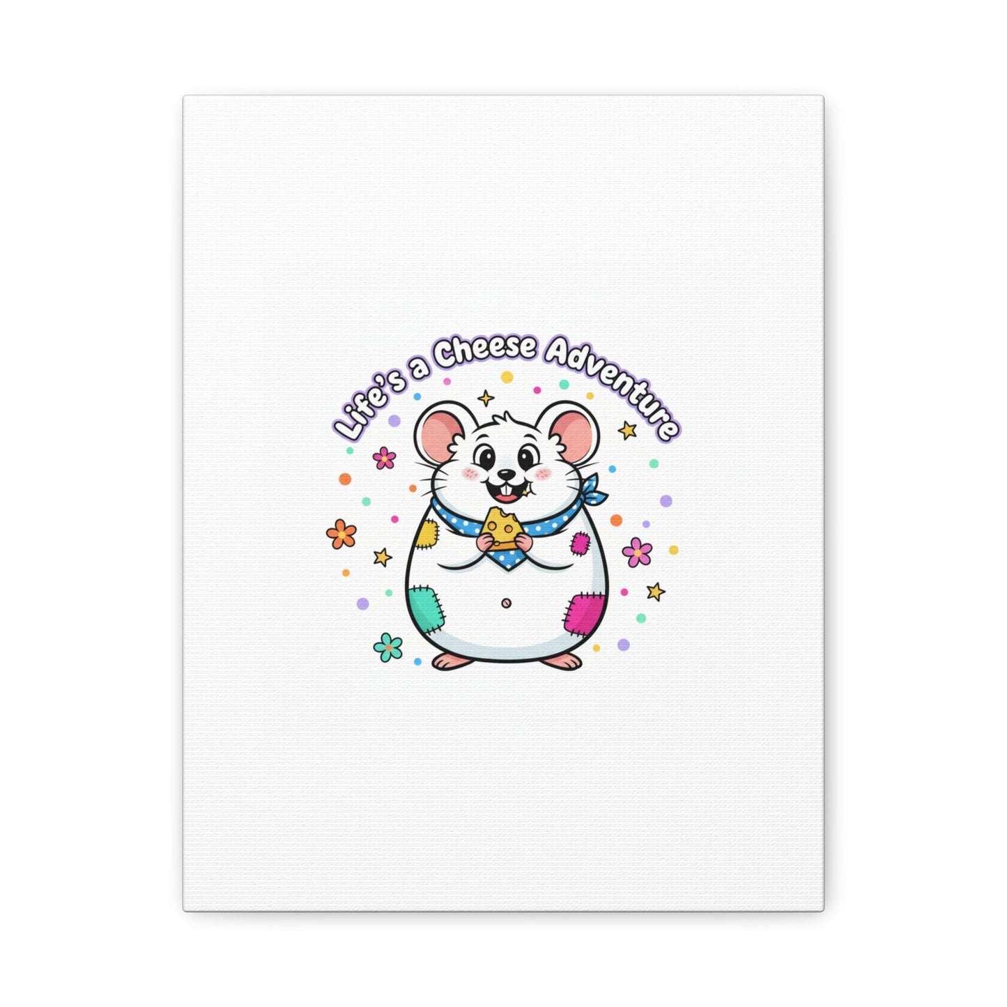 Life's a Cheese Adventure Canvas | Rodent-Core rat art print
