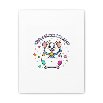 Life's a Cheese Adventure Canvas | Rodent-Core rat art print
