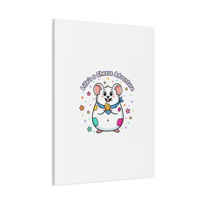 Life's a Cheese Adventure Canvas | Rodent-Core rat art print