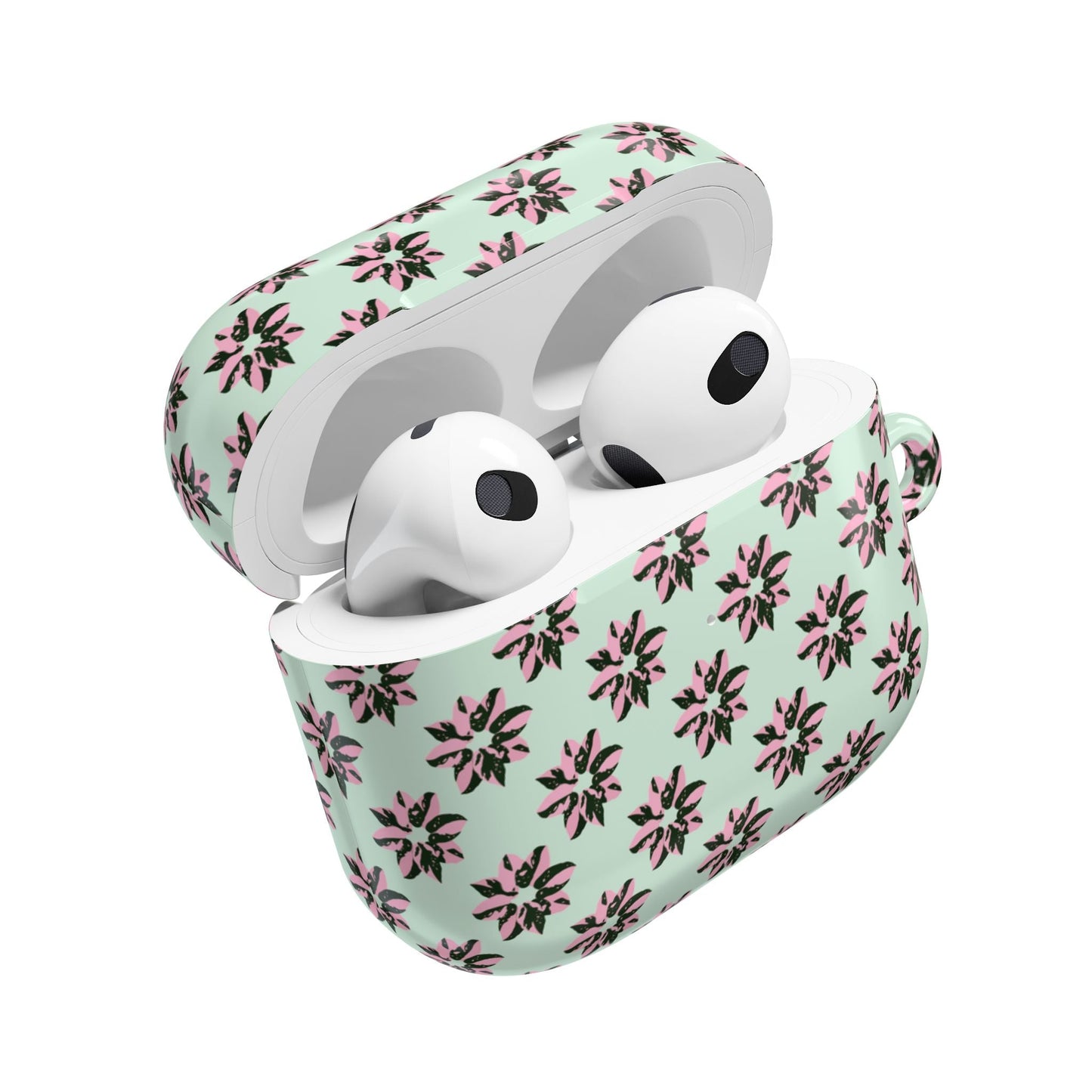 Pink Princess Philodendron Pattern AirPod Case