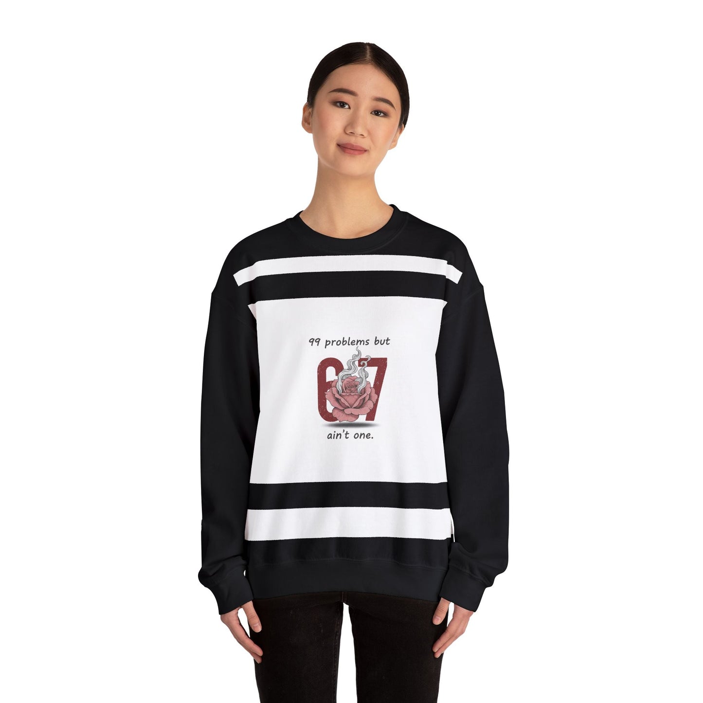 Weird Cupid Graphic Sweatshirt | quirky heart shirt, chaotic love design
