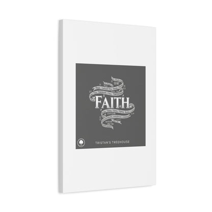handwritten faith ribbon Canvas | sketch aesthetic, doodle design