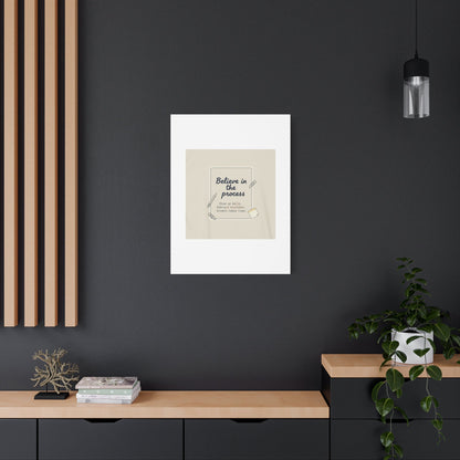 Believe in the Process Canvas | analogue note to self, handwritten reminder décor
