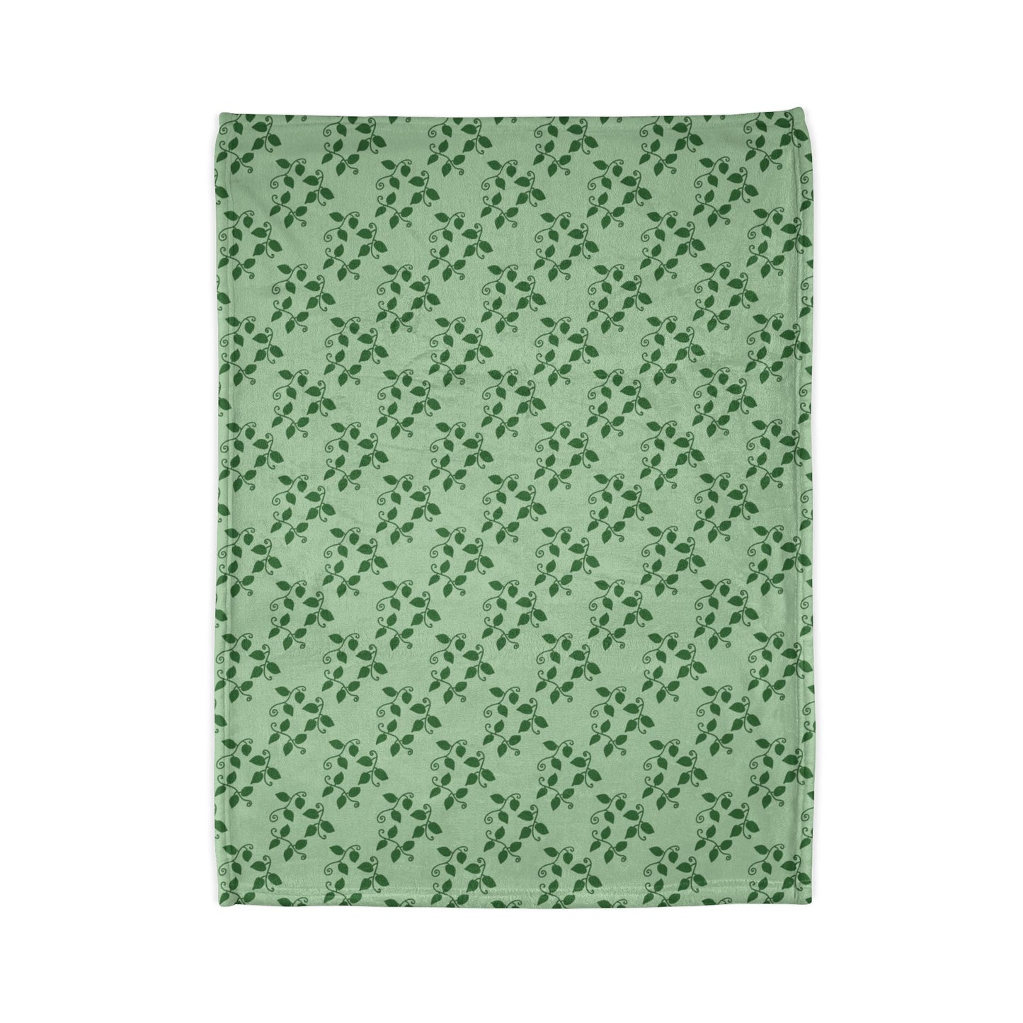 Pothos Pattern Cozy Fleece Throw Blanket