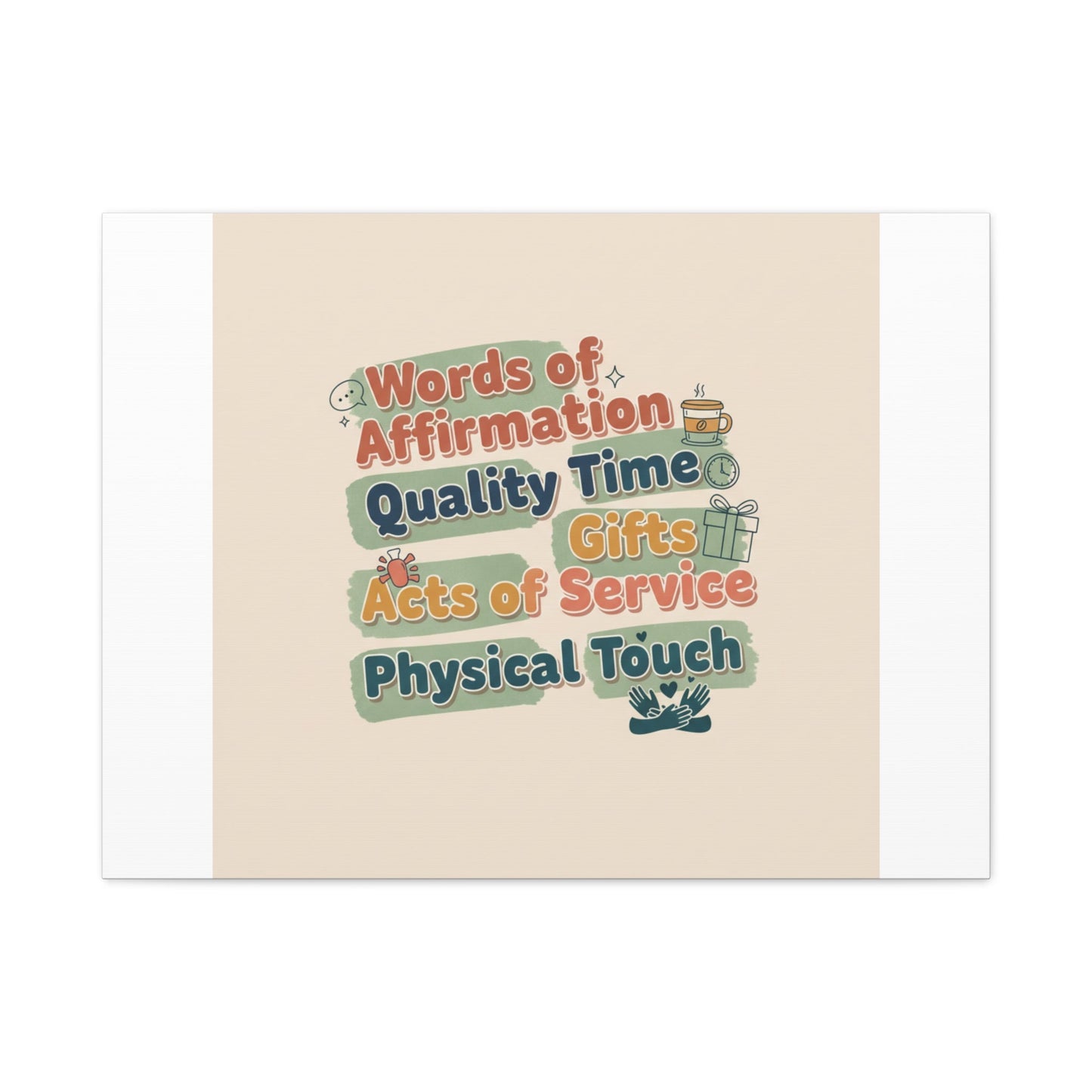 Love Languages List Matte Canvas Wall Art | love language meme, relationship humor