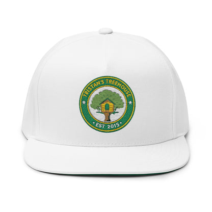 Embroidered Flat Bill Cap