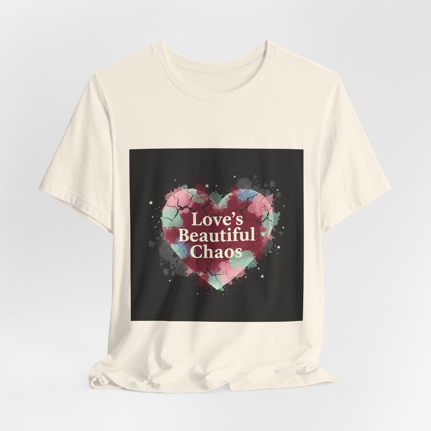 Love's Beautiful Chaos Tee | grunge heart shirt, distressed love tee
