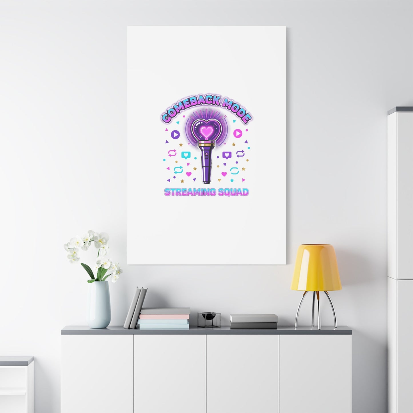 Comeback Mode Lightstick Canvas | K-pop Comeback, Streaming Squad