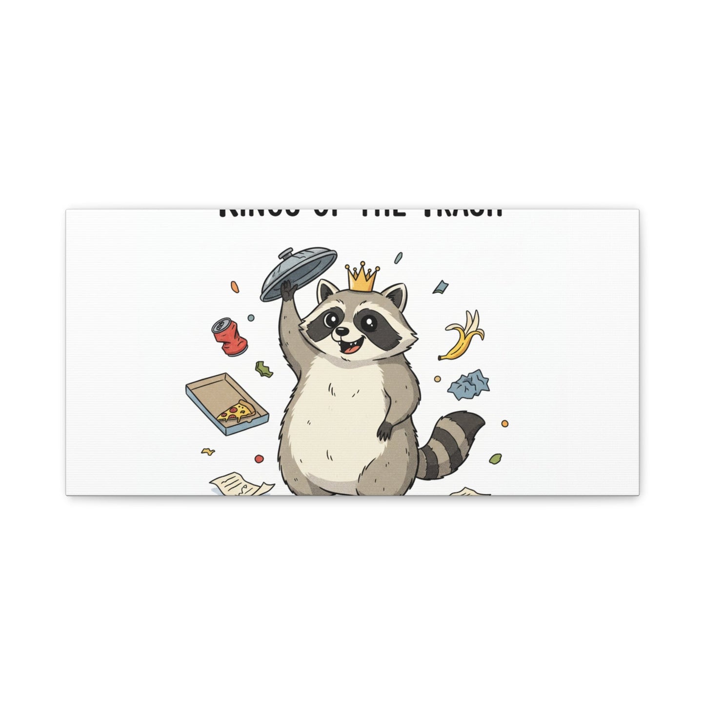 Kings of the Trash Canvas, Raccoon Doodle | Trash Panda, Goofy Critter Art