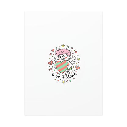 Weird Cupid heart illustration Canvas | Weird Valentine, quirky chaotic love