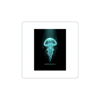 Bioluminescent Jellyfish Sticker | Neon Deep Sea Aesthetic, Glow Blob Design