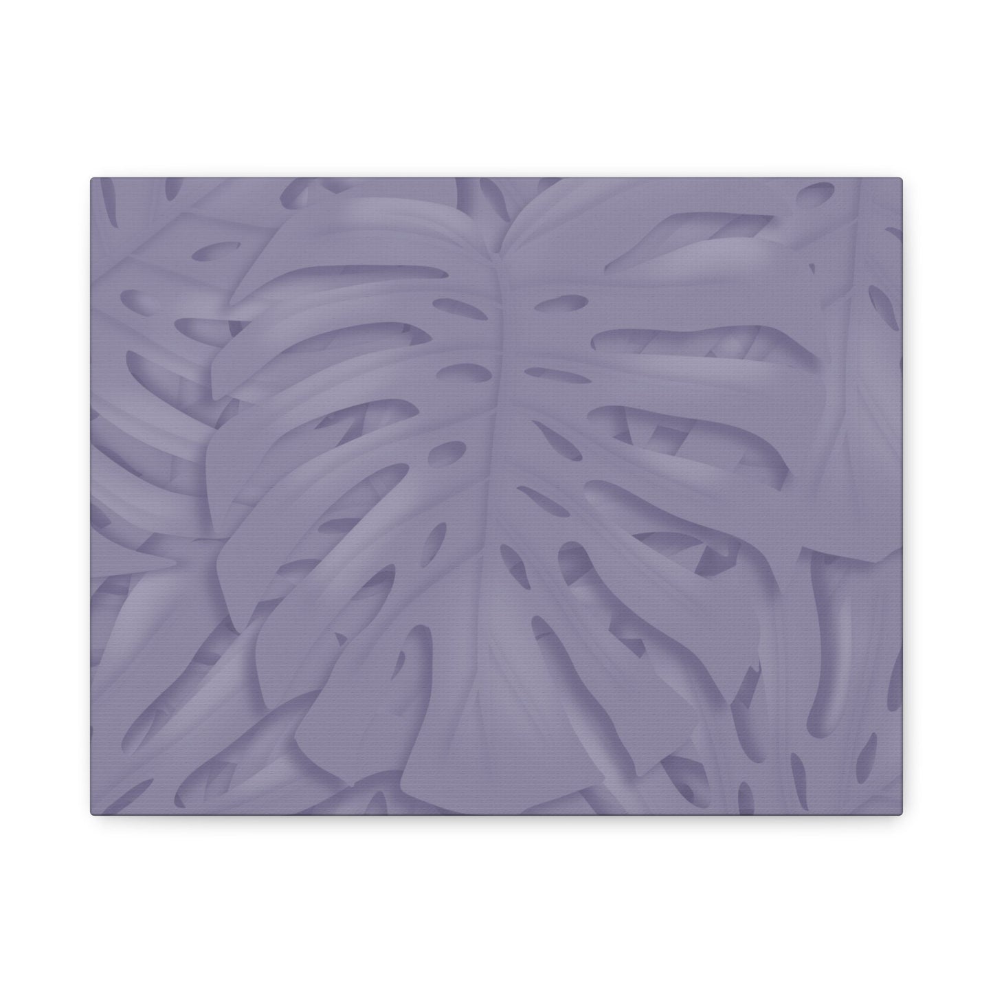 Violet Monstera Canvas Print – Botanical Wall Art