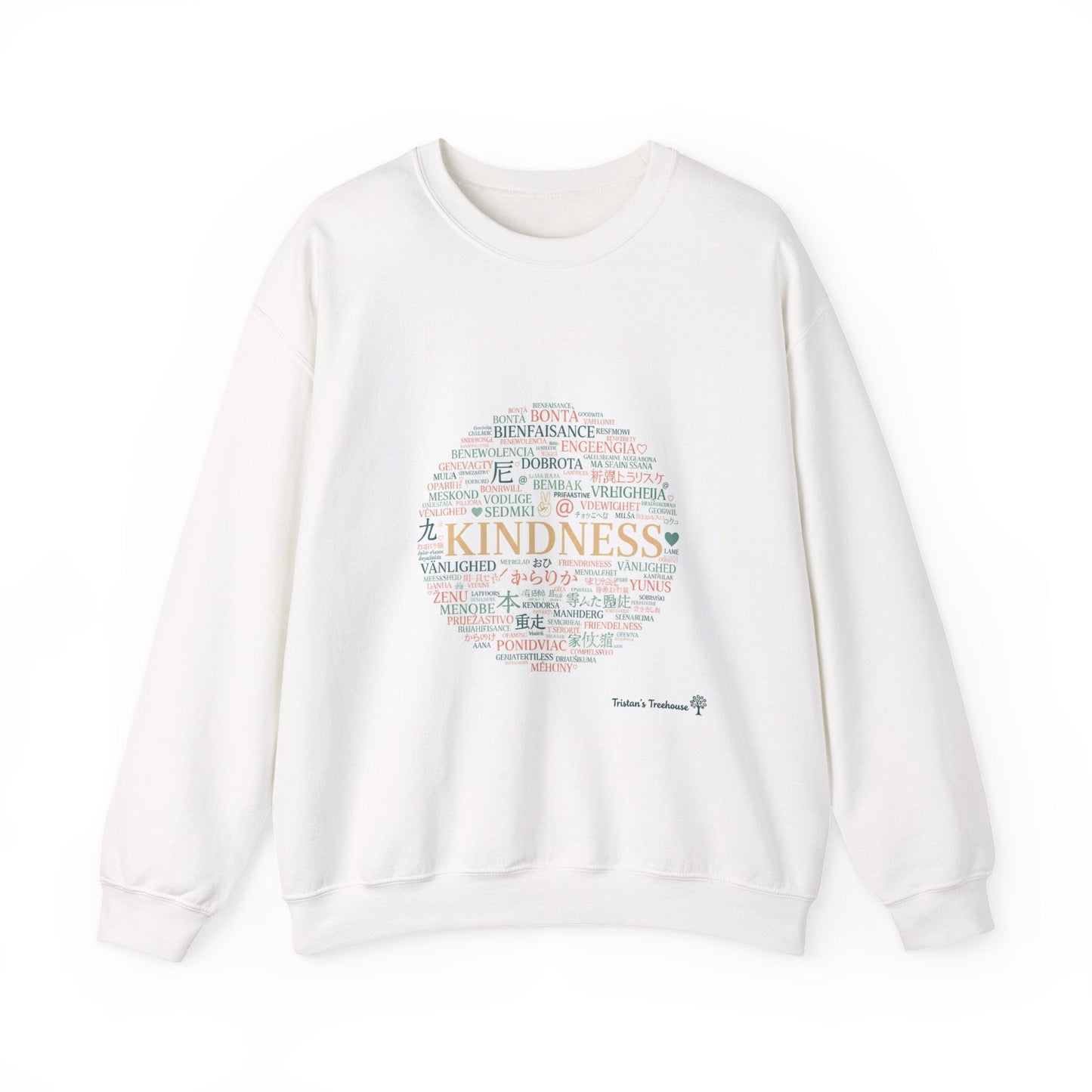 Kindness word circle Sweatshirt | Fresh-Start minimalism, reset mode apparel
