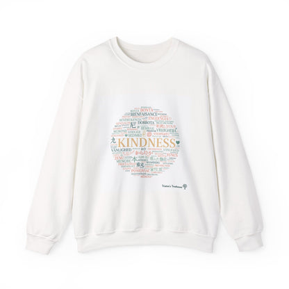 Kindness word circle Sweatshirt | Fresh-Start minimalism, reset mode apparel