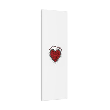 Love Dark and Deep Heart Canvas, Nu Romantic Gothic Romance, 80s Nostalgia