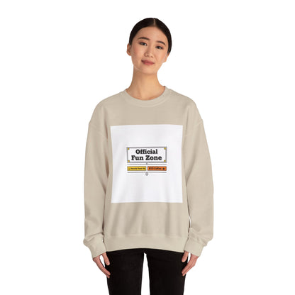 Official Fun Zone Sweatshirt | Office Sign Parody, Workplace Humor