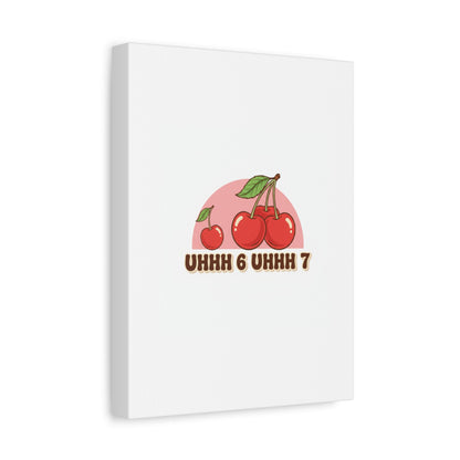 Six Severn Cherry Retro Graphic Canvas | kawaii fruit print, vintage cherry design