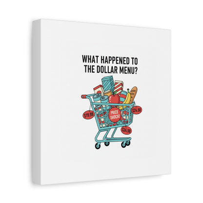 What Happened to the Dollar Menu? Canvas | Grocery Prices Meme, Price Shock Wall Art