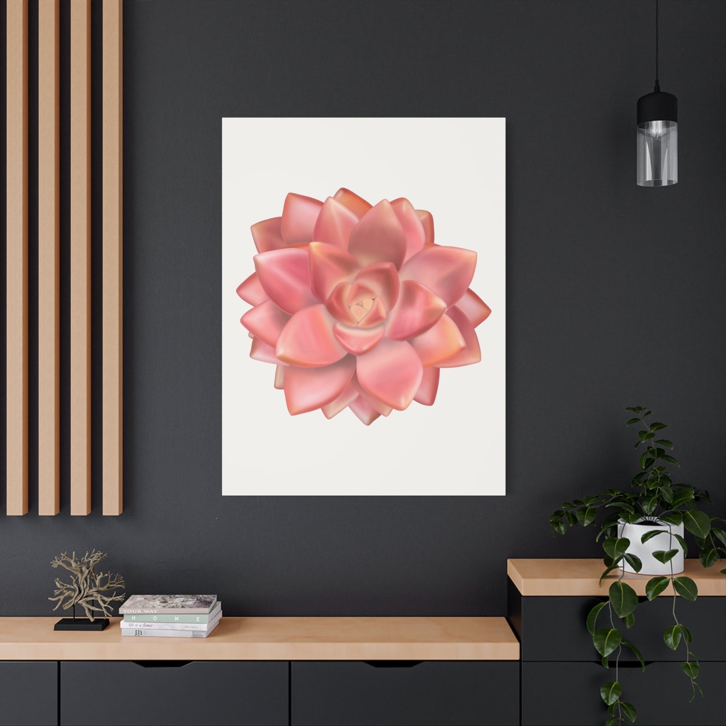 Graptosedum California Sunset Succulent Canvas Print – Botanical Wall Art