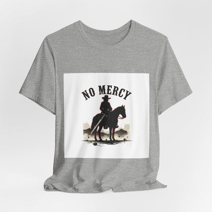 No Mercy Cowboy Skull Tee | Western-Gothic, desert noir design