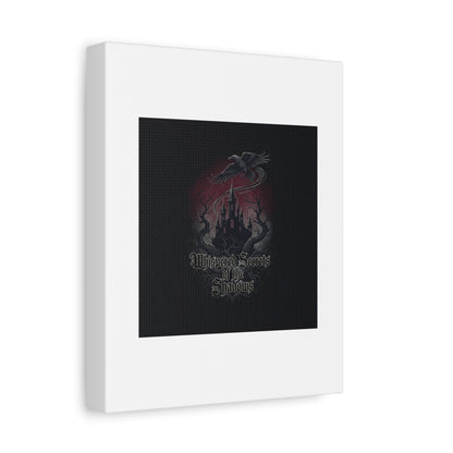 Whispered Secrets of the Shadows Castle Wall Art, Matte Canvas | Gothic Medieval Decor