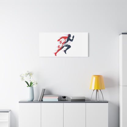 Stay Strong Runner Canvas | Fitness Motivation, Gym Wall Art