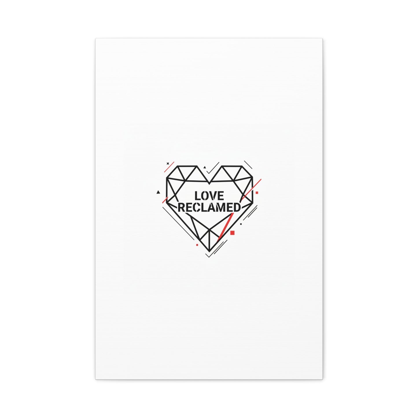 Love Reclaimed Canvas | modern heart design, minimalist love icon