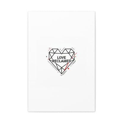 Love Reclaimed Canvas | modern heart design, minimalist love icon