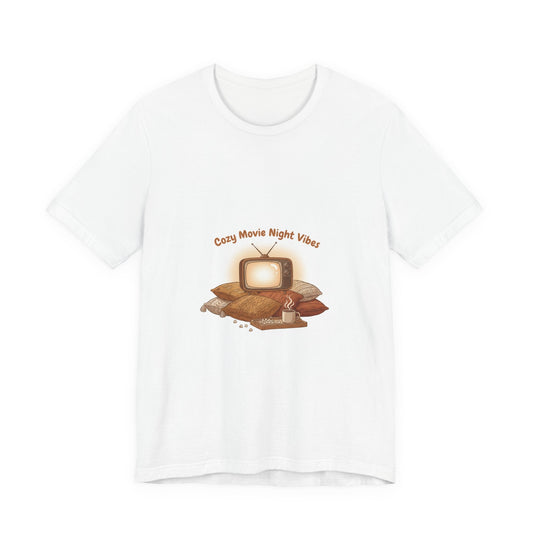 Cozy Movie Night Vibes T-Shirt | Cottagecore Homebody Graphic Tee