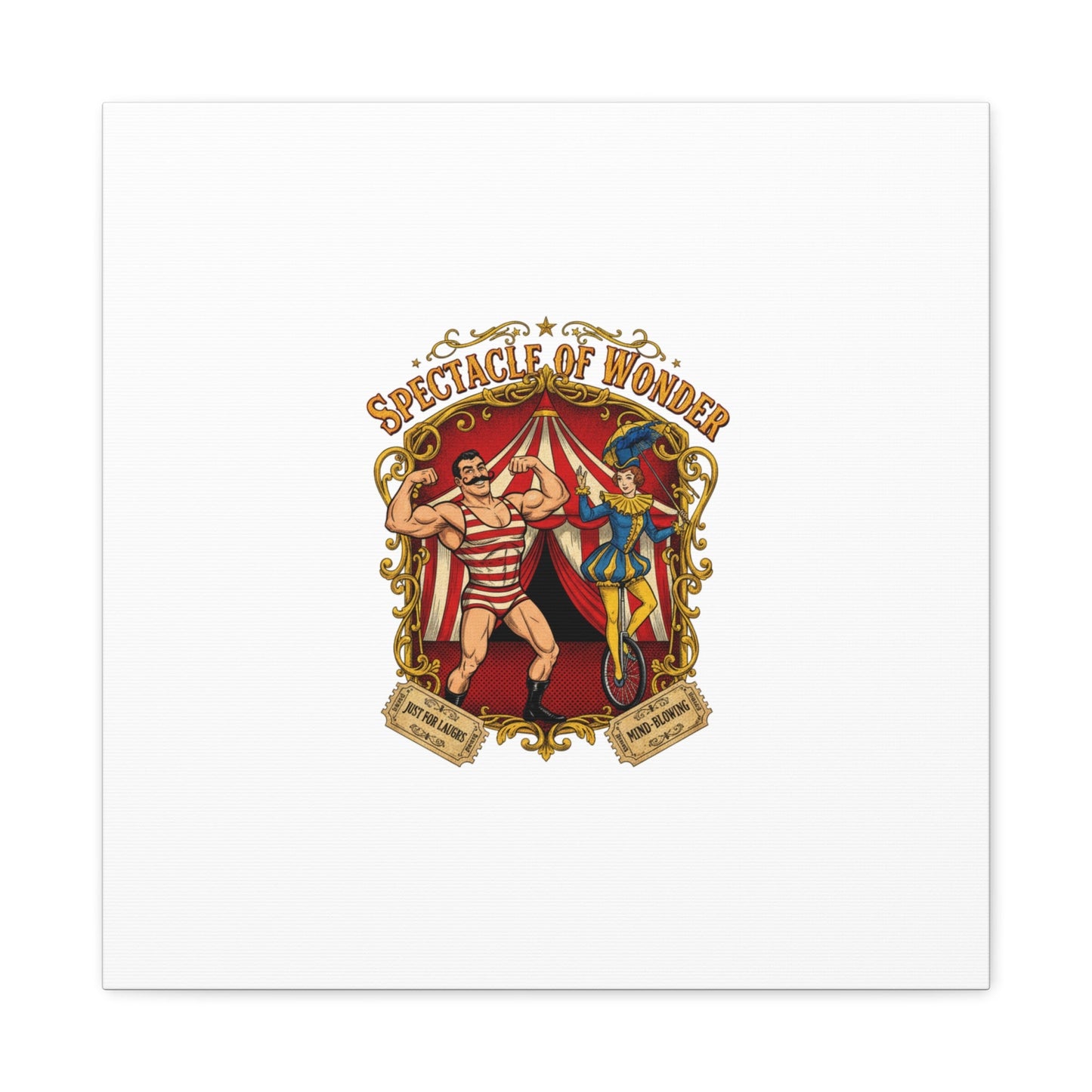 Spectacle of Wonder Circus Art Print, Canvas | Vintage Carnival Design
