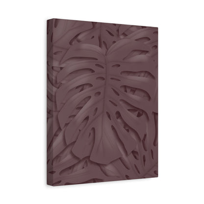 Merlot Monstera Canvas Print – Botanical Wall Art
