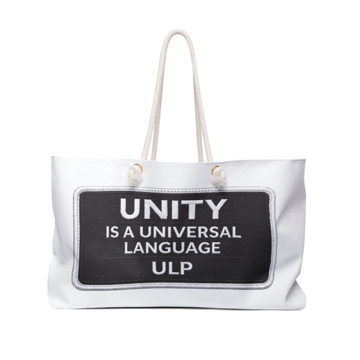 Unity Tote Bag — "Unity is a universal language" Canvas Weekender