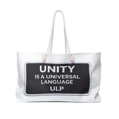 Unity Tote Bag — "Unity is a universal language" Canvas Weekender