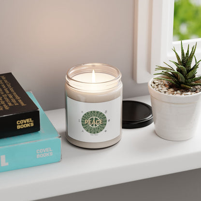 Handwritten Peace Doodle Candle | Soy Candle, 9oz