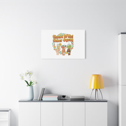 Cheers to Me Sober Squad Canvas | Dry January Mocktail Art