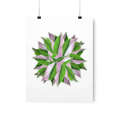 Syngonium Tricolor Pattern Botanical Print – Unframed Wall Art