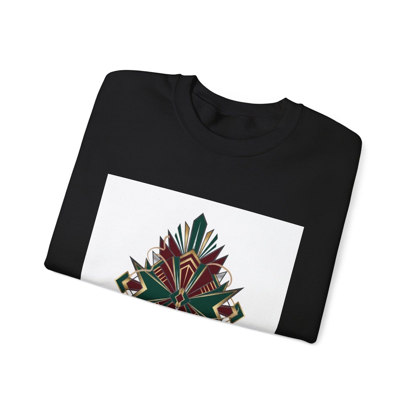 Dark Geometric Crest Crewneck | Gothic Occult Art Sweatshirt