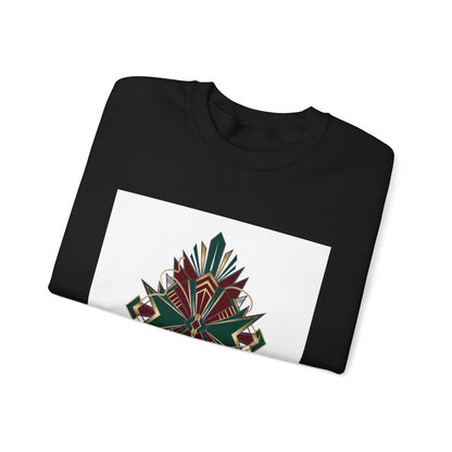 Dark Geometric Crest Crewneck | Gothic Occult Art Sweatshirt