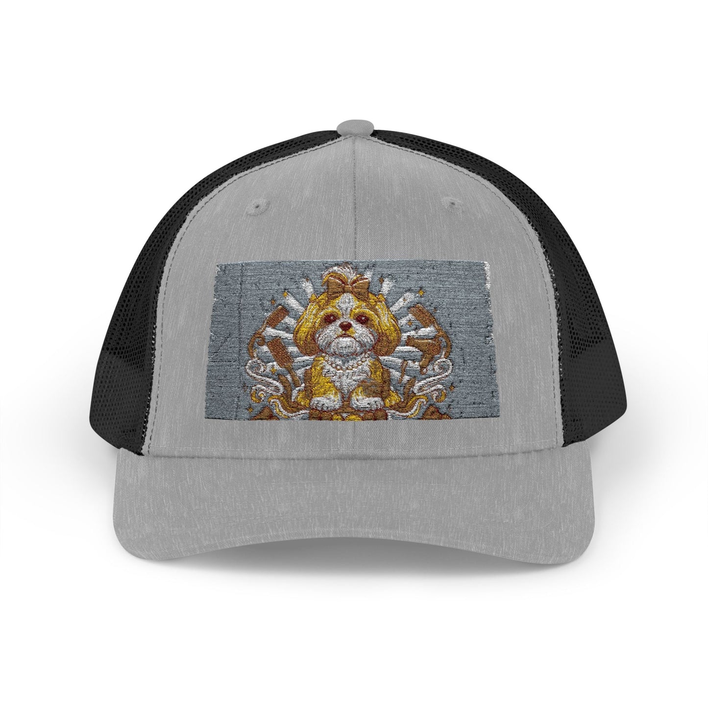 Trucker Cap — Gold Floral Mandala Patch Snapback