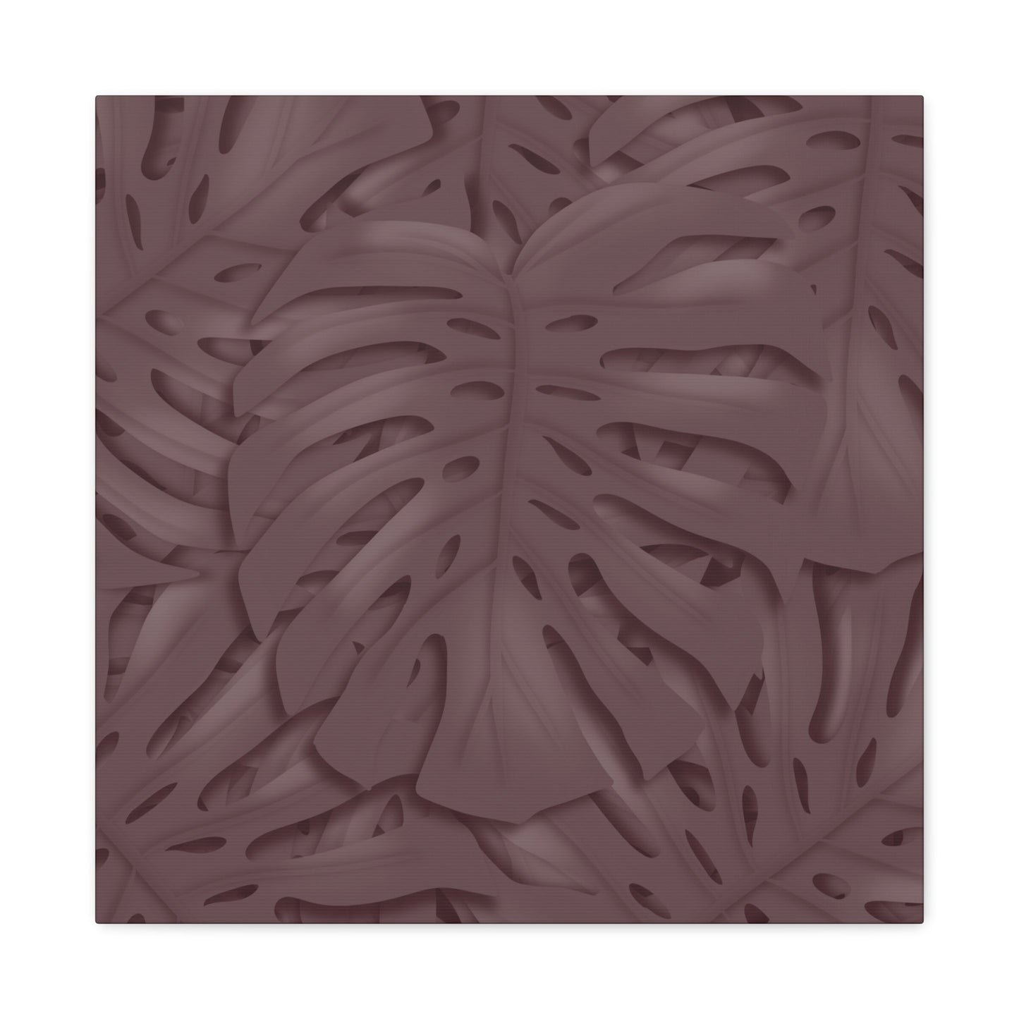 Merlot Monstera Canvas Print – Botanical Wall Art