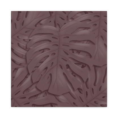Merlot Monstera Canvas Print – Botanical Wall Art
