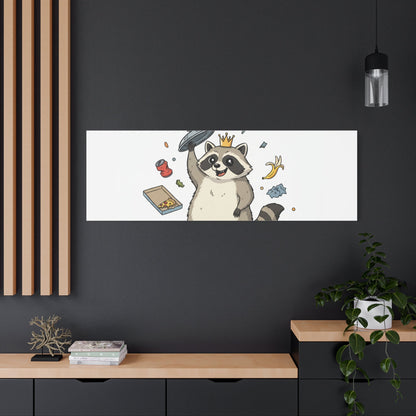 Kings of the Trash Canvas, Raccoon Doodle | Trash Panda, Goofy Critter Art