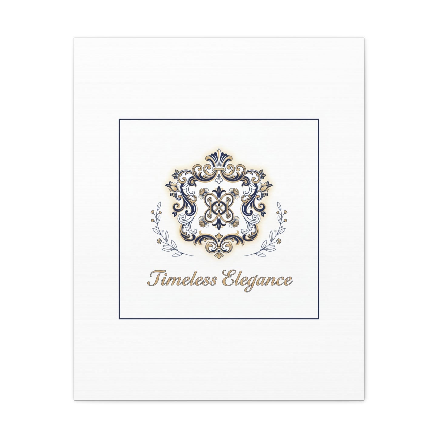 Ornate Brooch Emblem Canvas | Vintage Formalwear Accents, Baroque Print